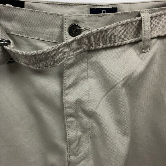 Qruel Men’s Khaki Shorts NWT | 40 | Belt| Cotton |Slanted Pockets| Summer Casual - Picture 2 of 8